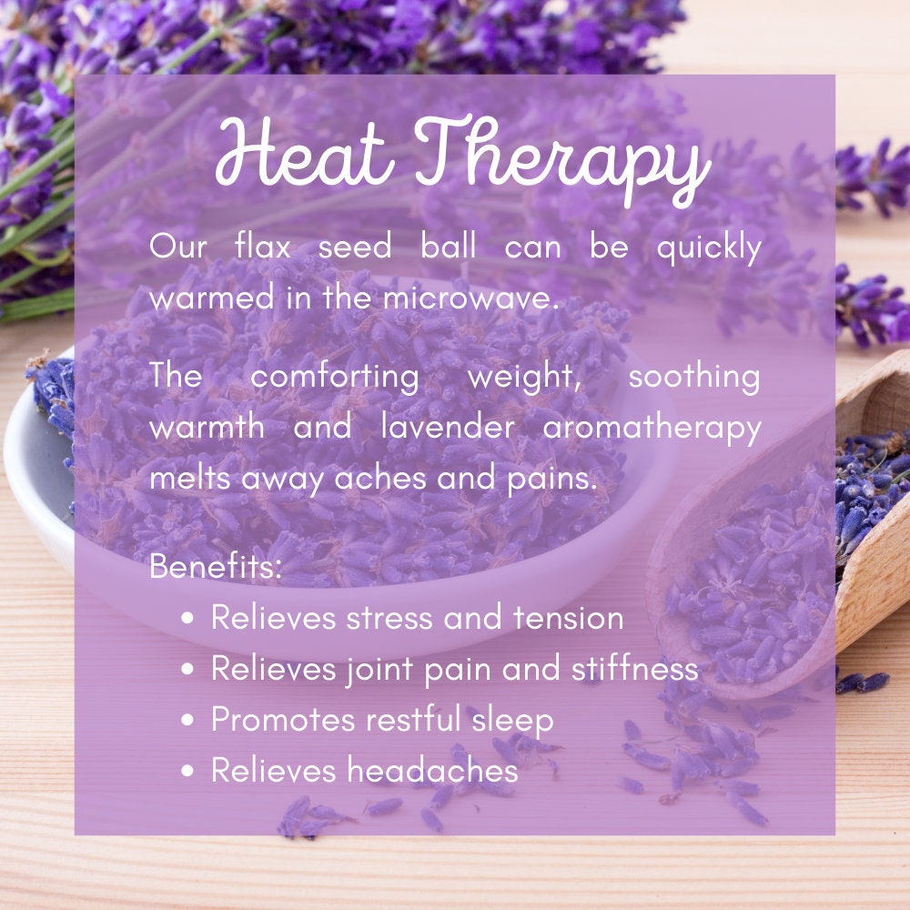 Microwaveable UNSCENTED Flax Ball Heat Pack, Hot and Cold Packs, Heated Bean Bag, Natural Pain