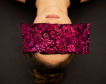 Unscented Organic Flaxseed Eye Pillow: Washable Cover, COLD/hot Pack, back, neck, shoulder, belly