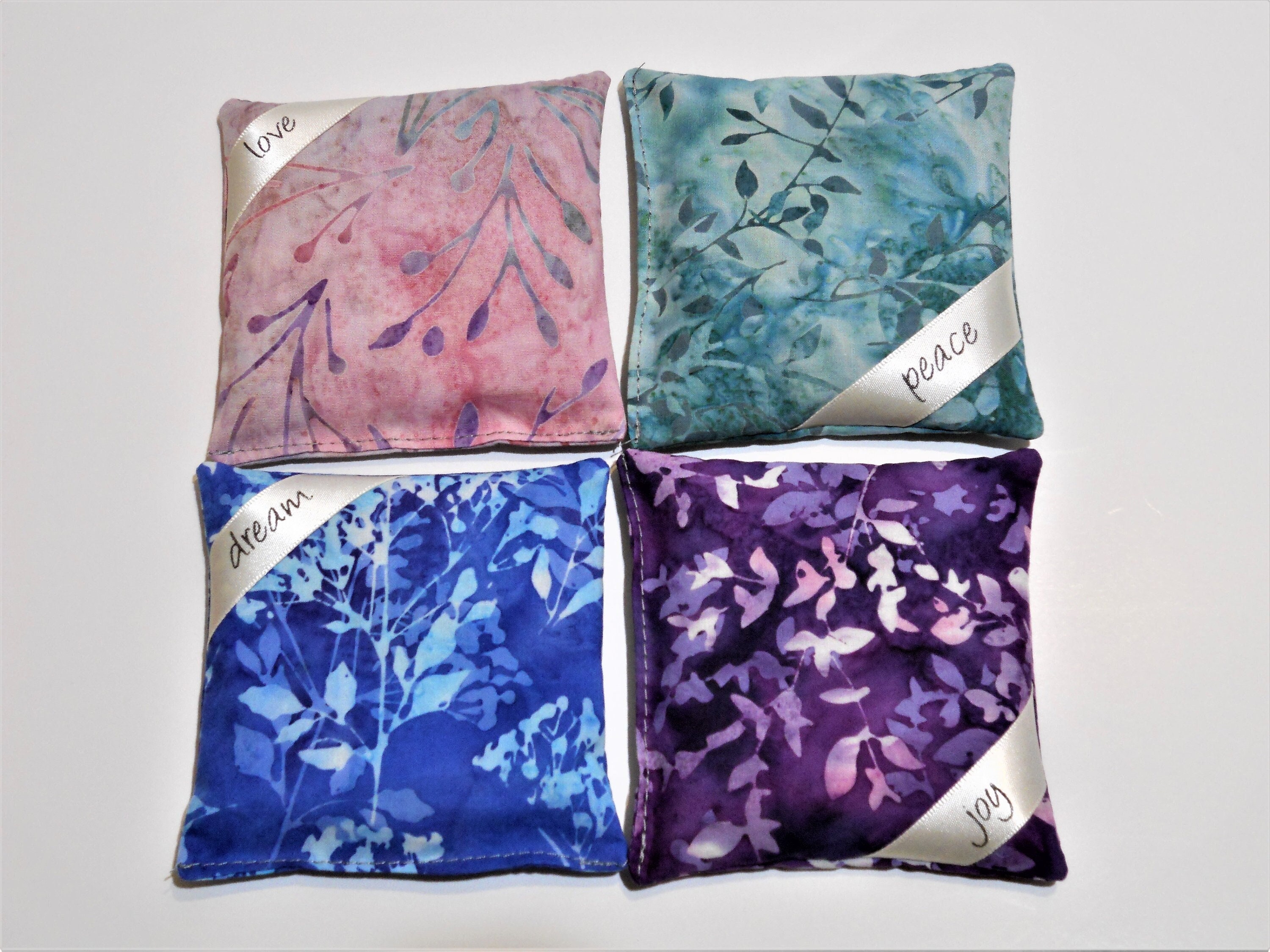 4 square Joy Deep Breath Designs Good Aromatherapy Herbal Dream Pillow
