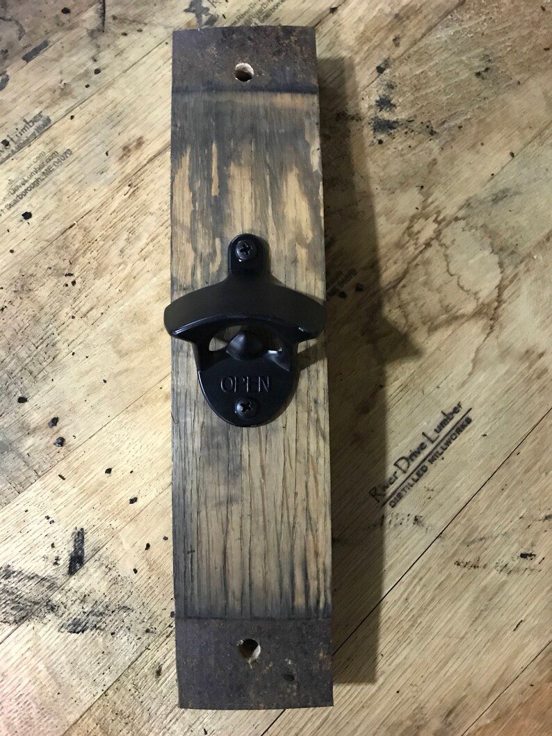Bourbon Barrel Stave Bottle Opener Upcycled FREE SHIPPING Etsy