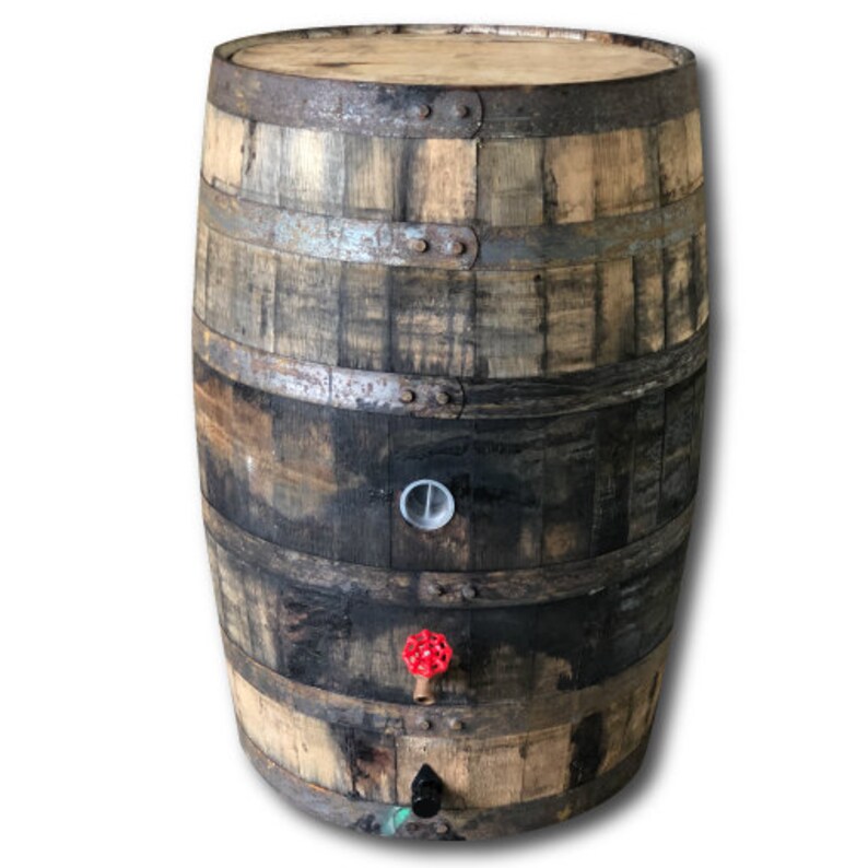 Whiskey / Bourbon Barrel Rain Barrel, 53 Gallon, Used / Upcycled, Food