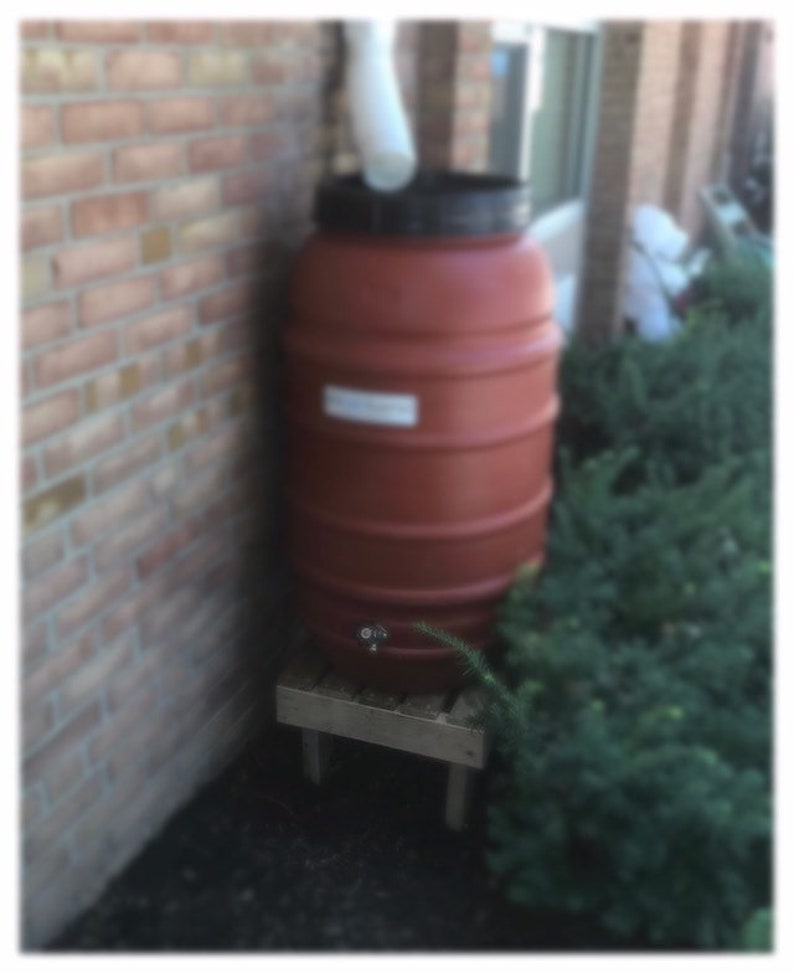 Rain Barrel Stand Made From Reclaimed Wood Etsy