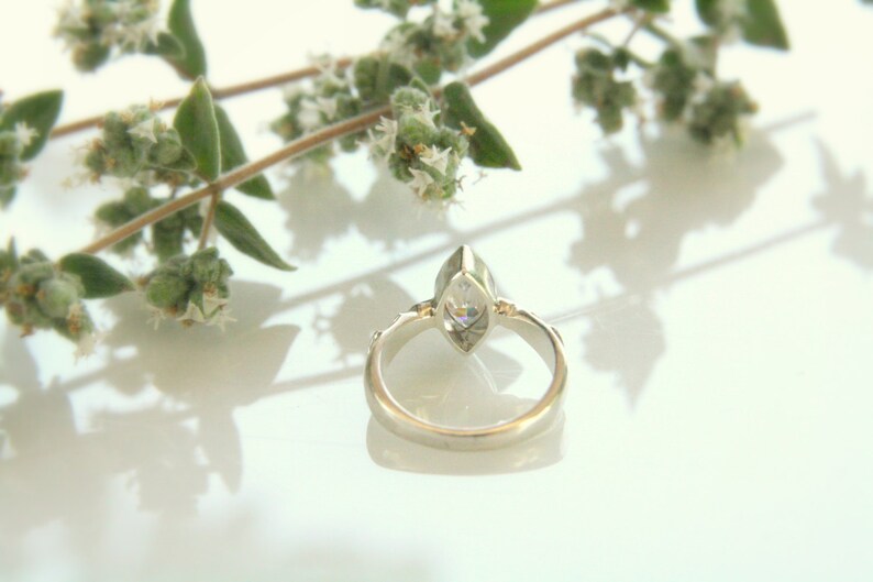 Solitaire ring-Silver ring-Zirconia ring-Mmarquise zirconia ring-Engagement ring-Statement ring-Statement jewelry