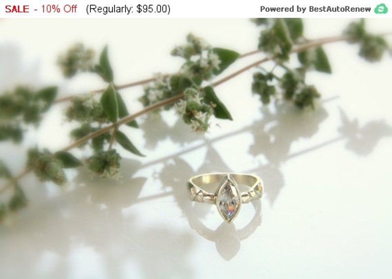 Solitaire ring-Silver ring-Zirconia ring-Mmarquise zirconia ring-Engagement ring-Statement ring-Statement jewelry