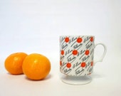 Vintage I Love Florida Mug - Florida Oranges. Ceramic Pedestal Mug - Sunshine State Souvenir - Japan Coffee Cup