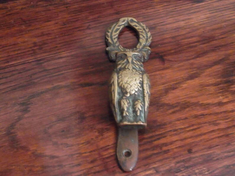 Antique Small Brass Owl Door Knocker Brass Owl Door Knocker Etsy