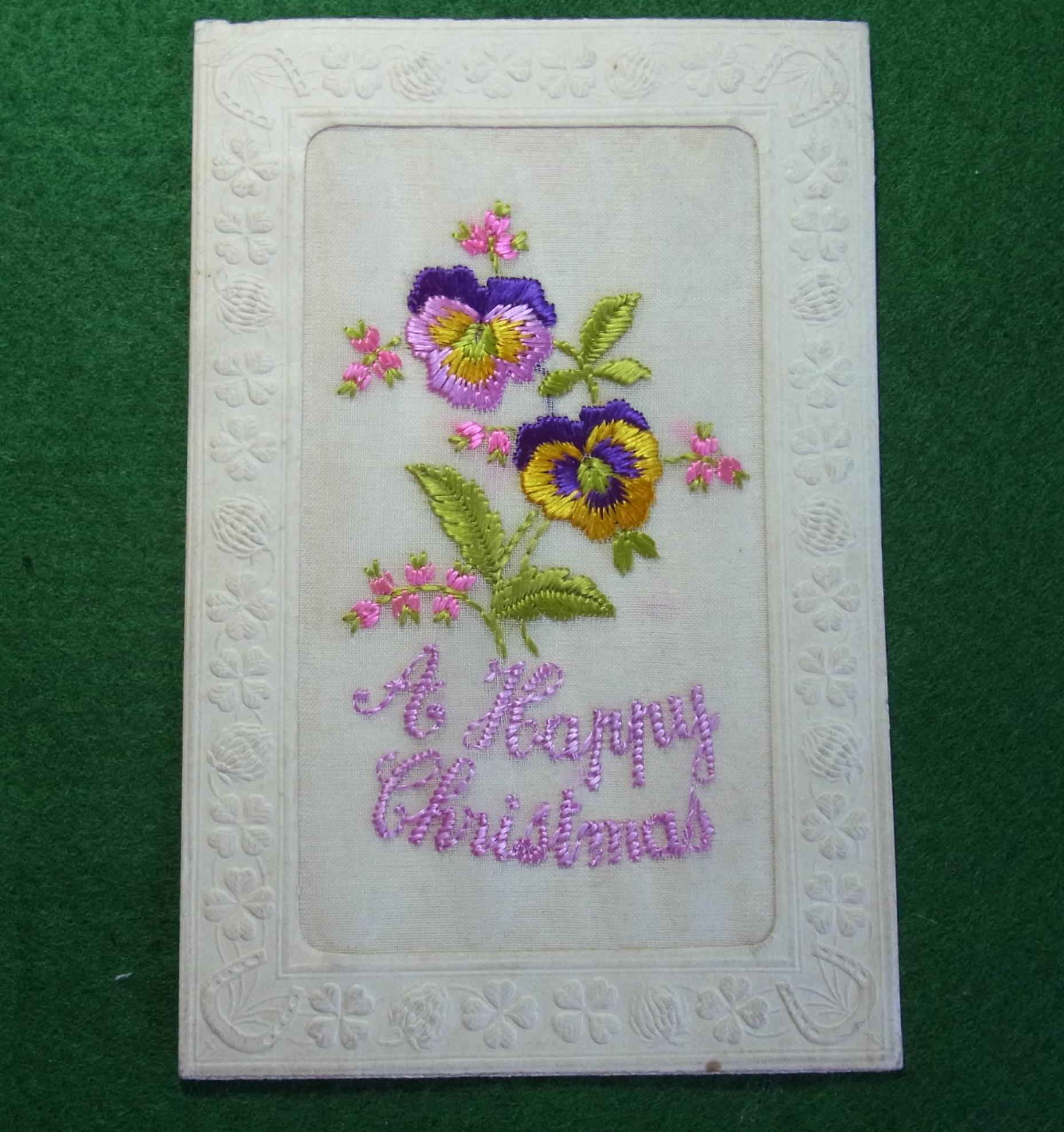 ビンテージハガキ Vintage silk embroidered postcard - Etsy 日本