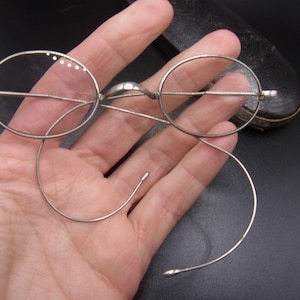 Antique Spectacles in Original Case 1900s. Reading Glasses. Frog mouth case. Reading Glasses Theatre Prop