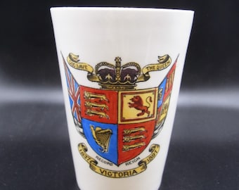 Commemorative, Antique Mug, Cottage Chic, Queen Victoria,1897 Diamond Jubilee, Victoria Portrait, 60 Years Beaker British Royalty Souvenir