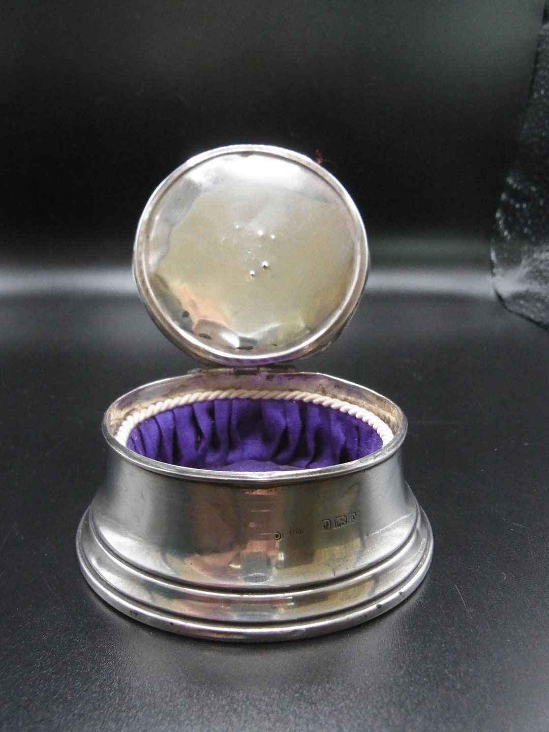 Antique Sterling Silver Round Pin Cushion, Birmingham 1923, 1920s