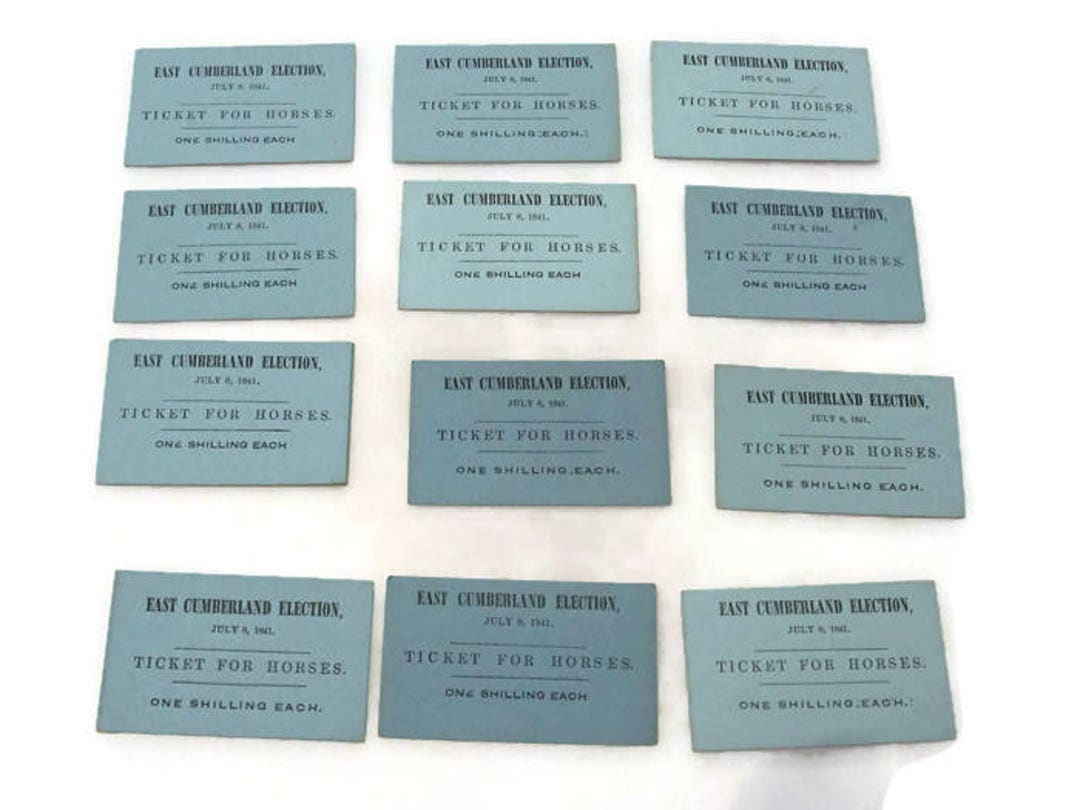 FREE SHIPPING UK Original Victorian Admission Ticket for Horses East