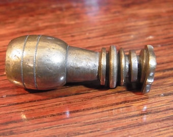 Victorian Vintage Brass Seal, Ebony, Shield, Vintage Document seal. Writing Accessory. Office letter seal. Writing implement. Wax Seal.