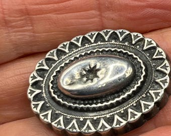 Victorian Sterling Silver, Target brooch.  Victorian Brooch Antique Silver Brooch. 1800s, for repair, repurposing