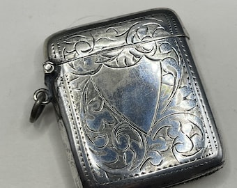 Vintage Aluminum Pin Case Keepsake Box, Hinged Trinket Holder