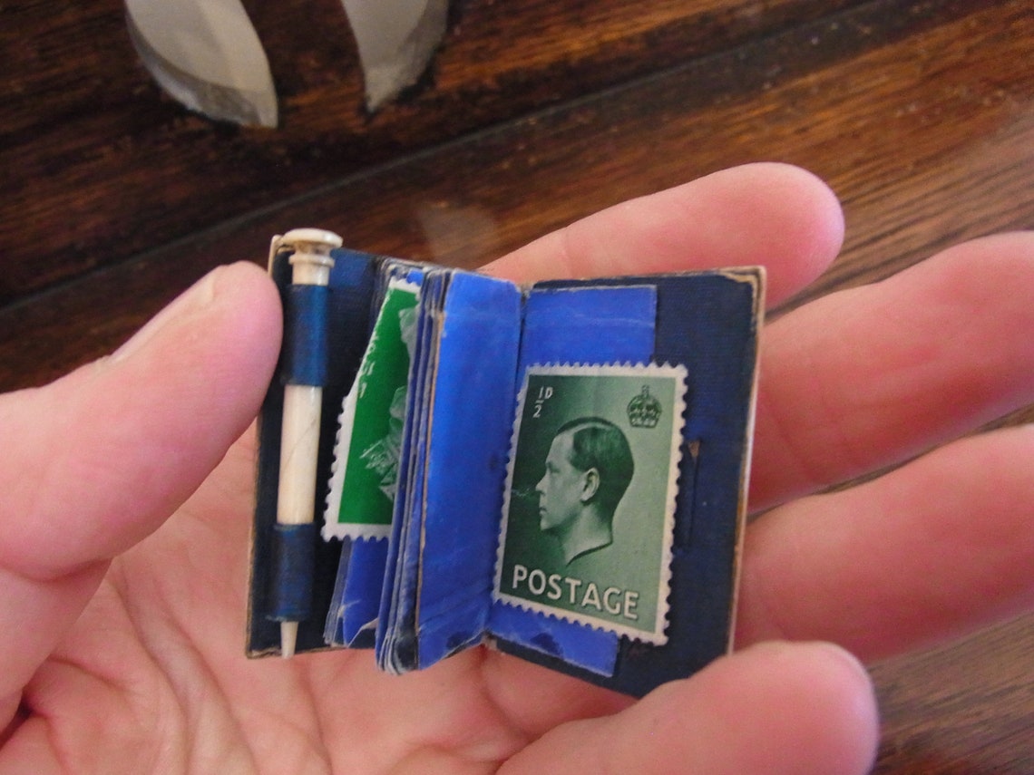 Antique Victorian Stamp Case circa 1890 1800s Writing ware Etsy