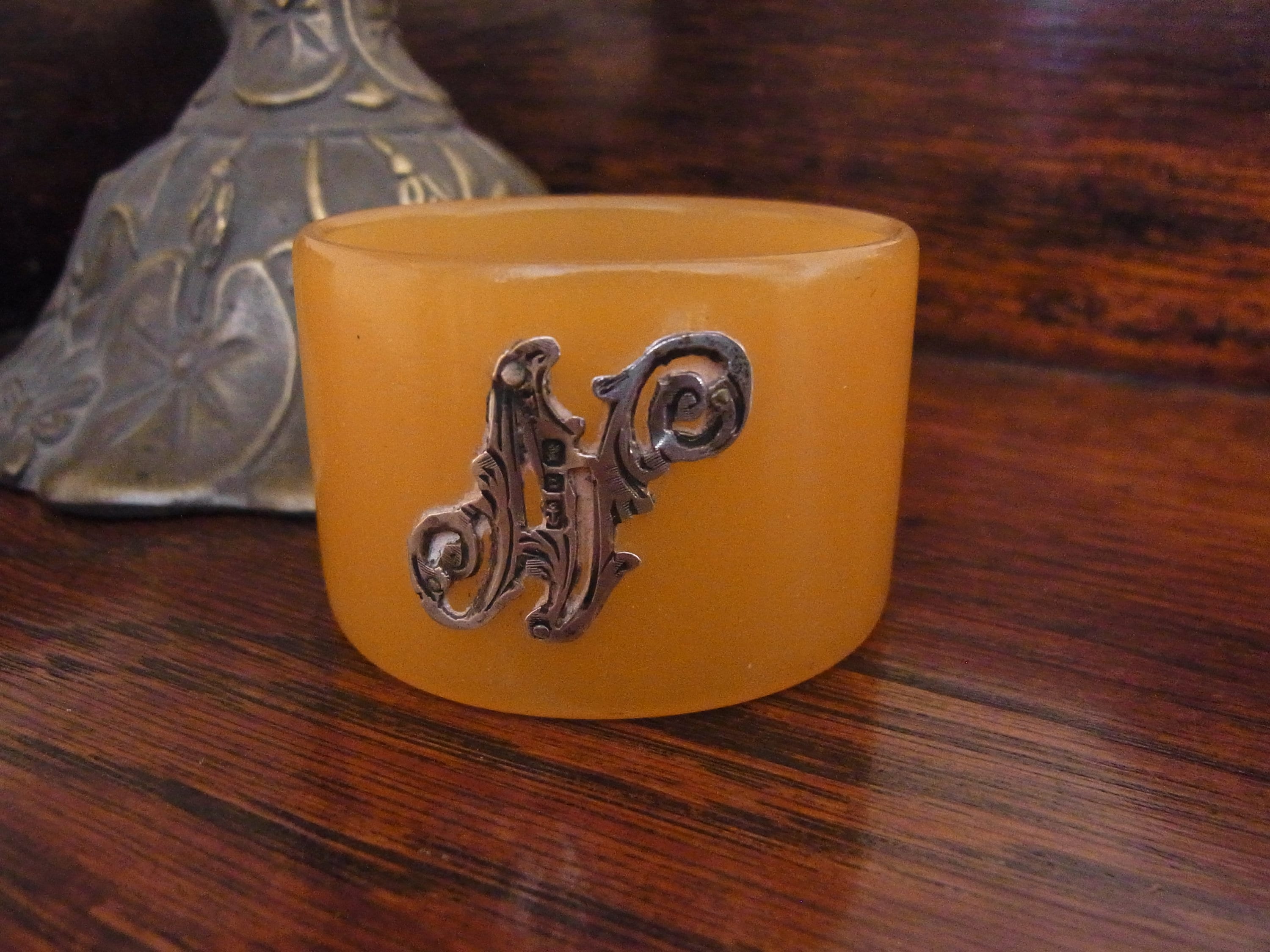 Monogrammed Wooden Napkin Ring Holder, Personalized Wood Napkin