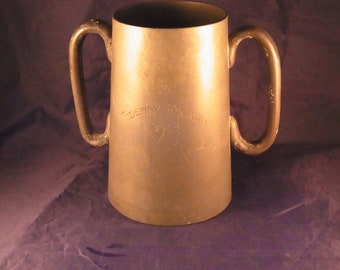 Antique Pewter Loving Cup; Trophy Tankard TIDEWAY REGATTA 1923. Rowing Boating Cup. Art Deco Sports Award Boating Cup. Boat Race Award 1920s