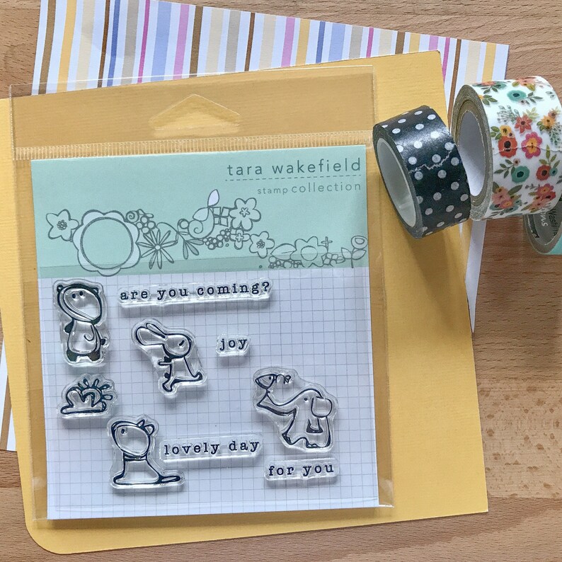 Stamps // Animal Clear Stamps for Paper Crafting // Cute Phrases
