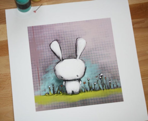 bad bun // playful digital illustration // 12 x 12 inch