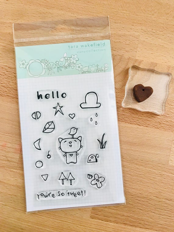 Stamps // Tweet Kitty // clear stamp // card making // scrapbooking // kids crafting // stamp set