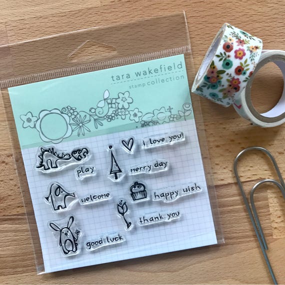 Stamps // Tiny Sayings // stamps with adorable sayings // clear stamp set for papercrafting // stamp set