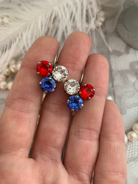 Red White and Blue Earrings Red White and Blue Earrings