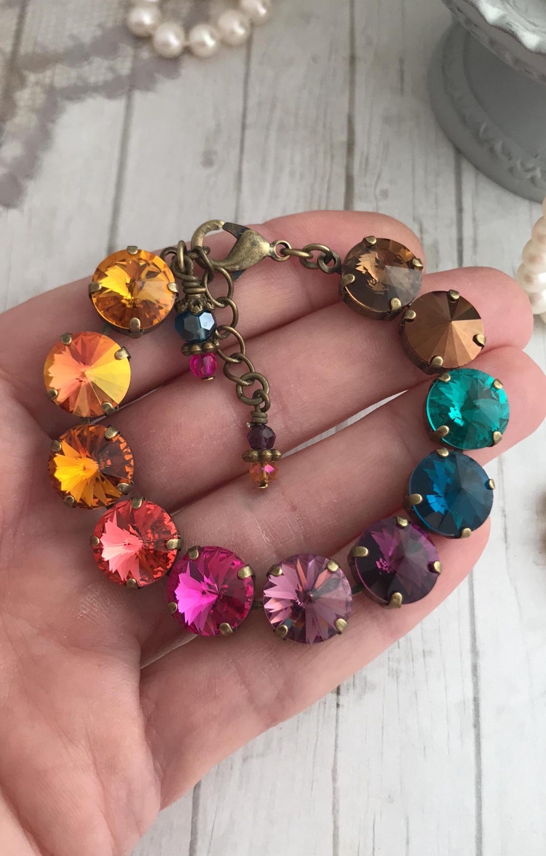 AUTUMN AURA Plum, Teal, Topaz Fuchsia Multicolored Fall Inspired