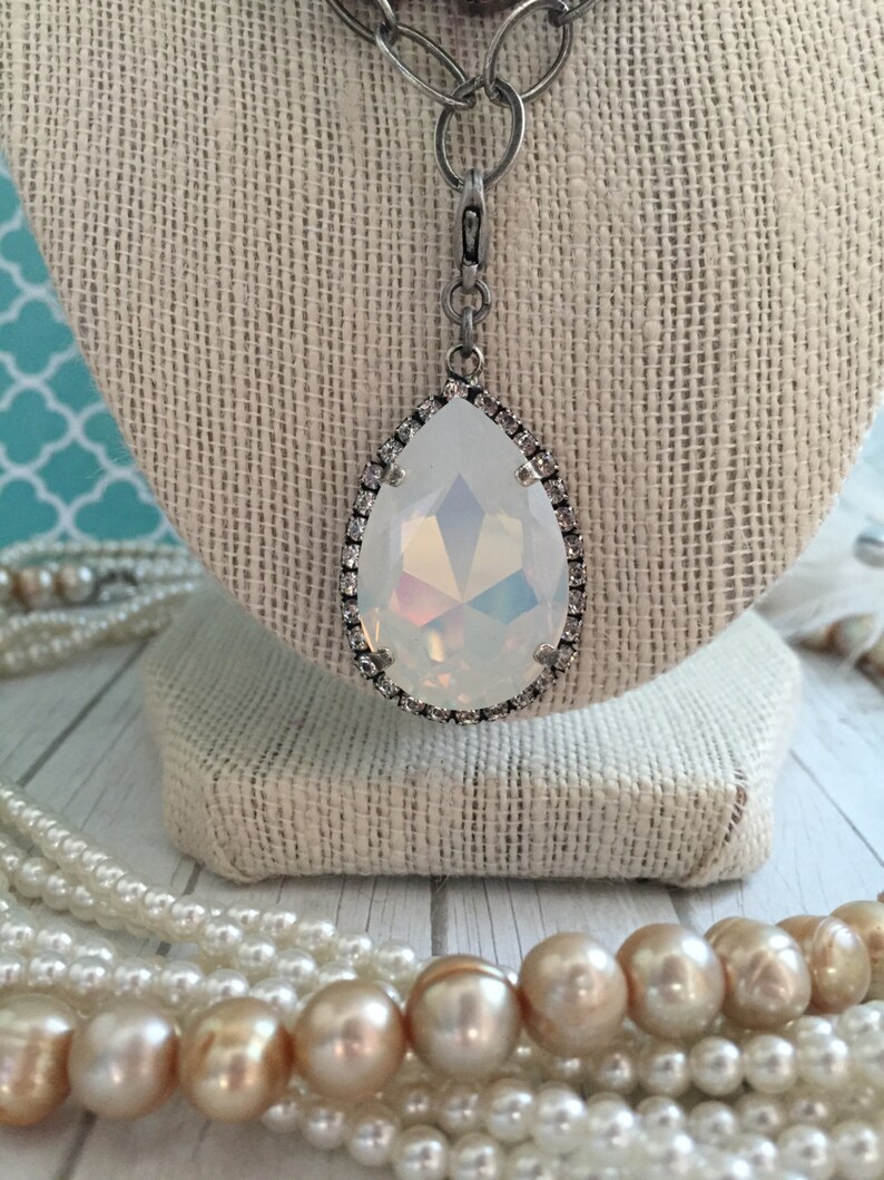 Large Teardrop Pendant Charm. Detachable Necklace Enhancer Etsy