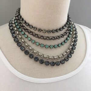 8mm Rolo CHAINED-UP Necklace, Large Round Link Chain Necklace, Long ...