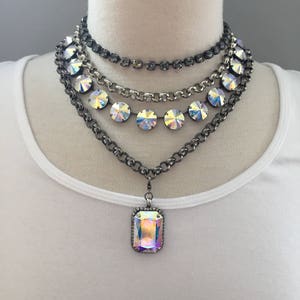 8mm Rolo CHAINED-UP Necklace, Large Round Link Chain Necklace, Long ...