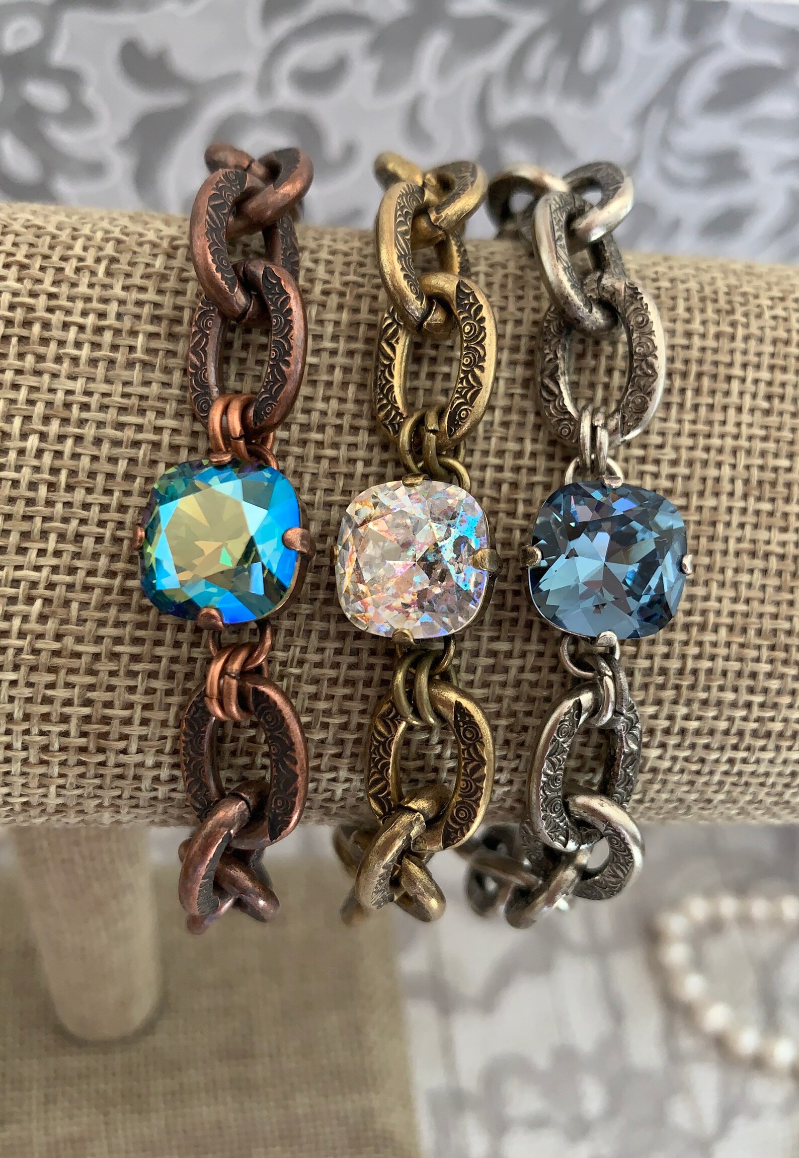 Abstract Stone Chain Bracelet