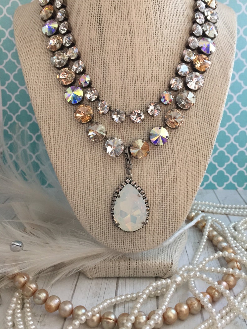 Large Teardrop Pendant Charm. Detachable Necklace Enhancer Etsy