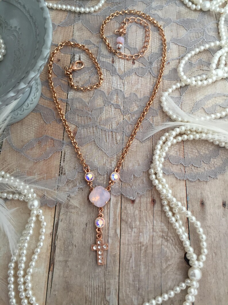 Long Lariat Necklace Cross Lariat Everyday Lariat Necklace Etsy