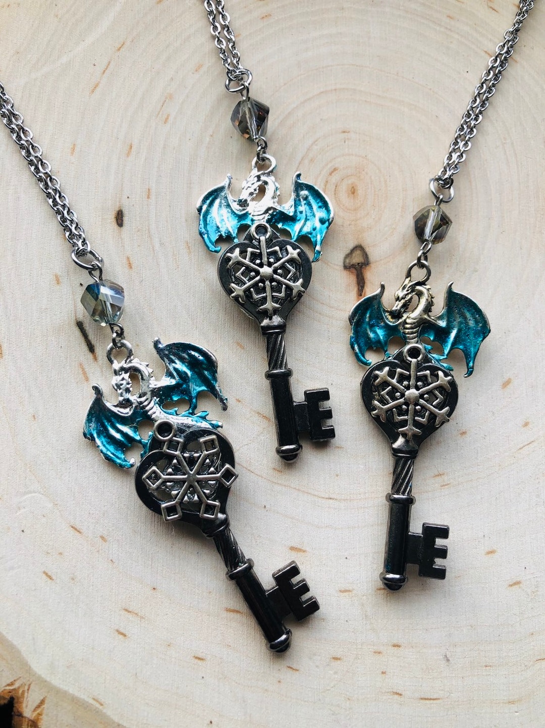 Dragon key necklace deals