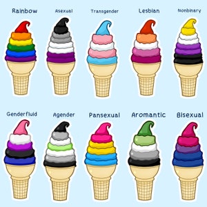 Pride Softserve Sticker Set