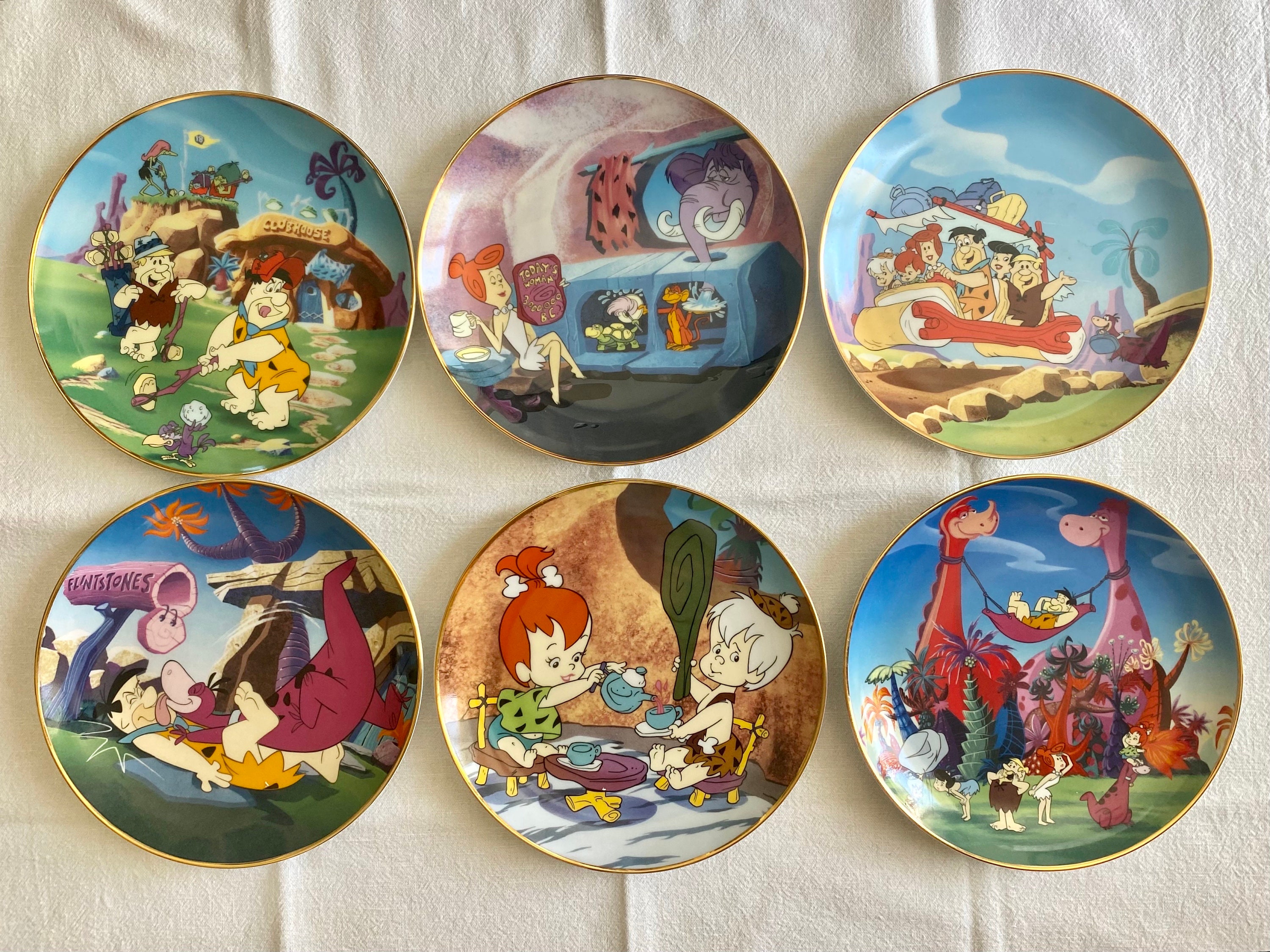 Flintstones Franklin Mint Heirloom Plates 1990s