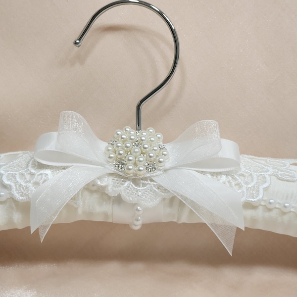 Bride Wedding Dress Hanger, Padded Hanger, Satin Hanger, Bridal Shower Gift For Bride, Photography Prop, Wedding Keepsake, Gift For Bride