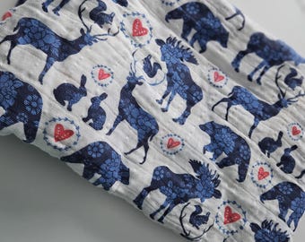 Forest Animal Love Swaddle