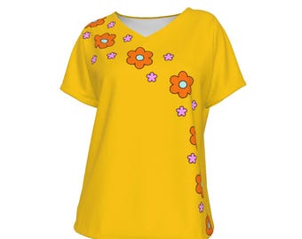 Los T-shirt met V-hals en korte mouwen Sabaody Archipelago | Door Nami geïnspireerde eendelige cosplay