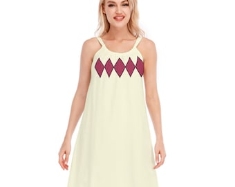 100% katoen | Alabasta cami-jurk met ronde hals | Door Nami geïnspireerde eendelige cosplay