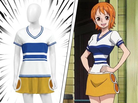 Orange Town Deep V Slim Shirt | Nami Inspired One-piece Cosplay