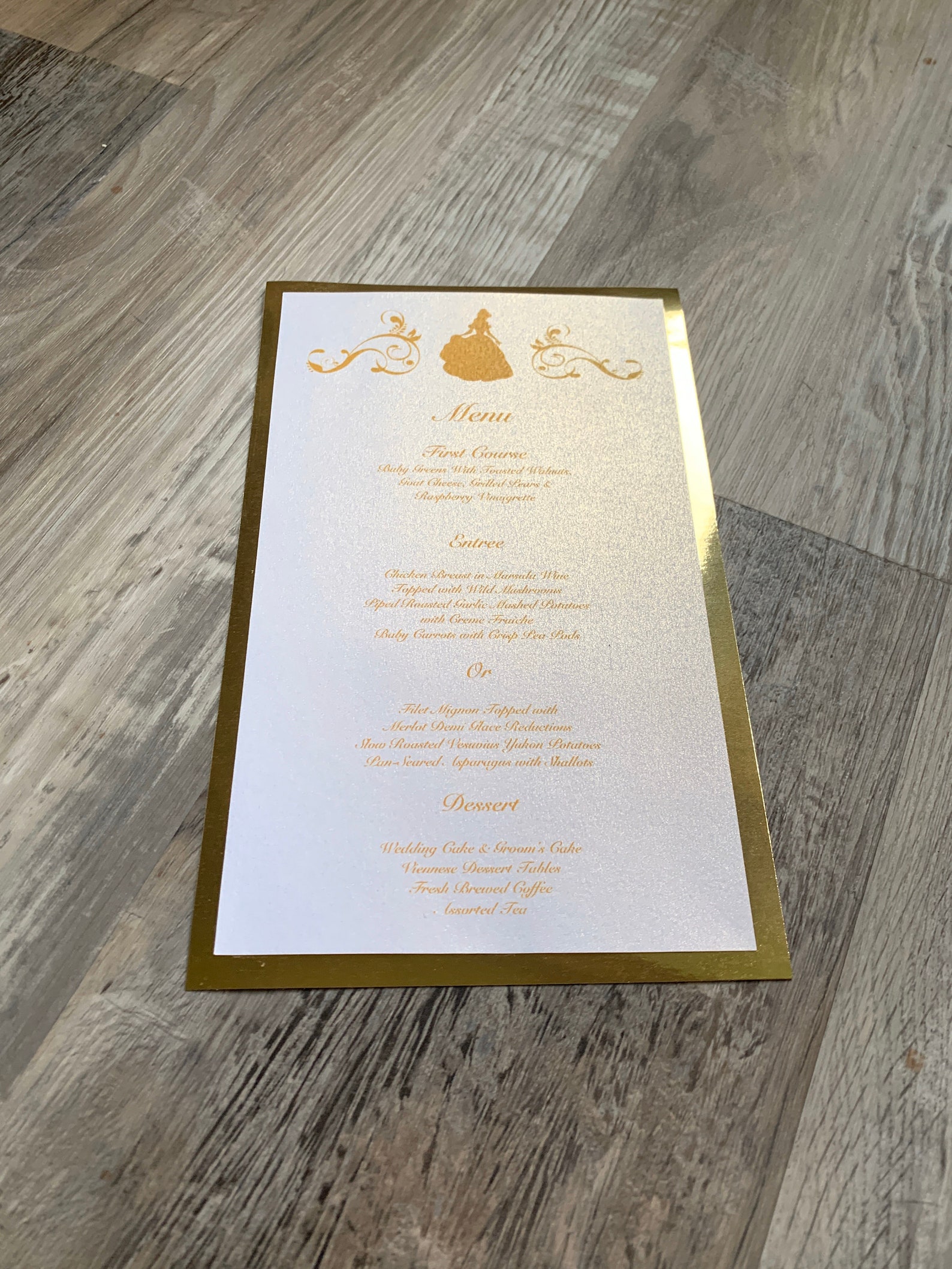 Beauty And The Beast Wedding Menus Etsy