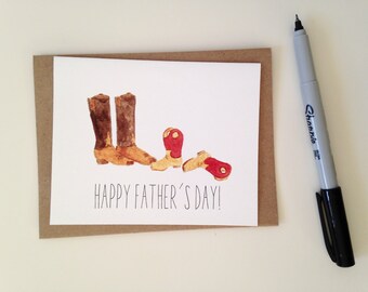 Father's Day Card // Cowboy Boots Card