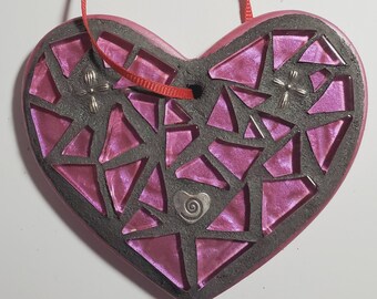 Christmas Ornaments - Hot Pink Heart -OR110