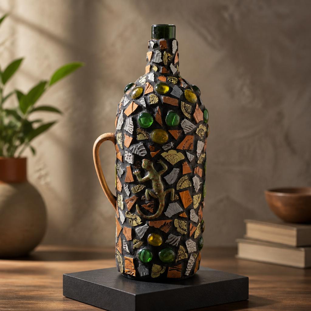 Handmade Mosaic Wine Bottle for your Home W200