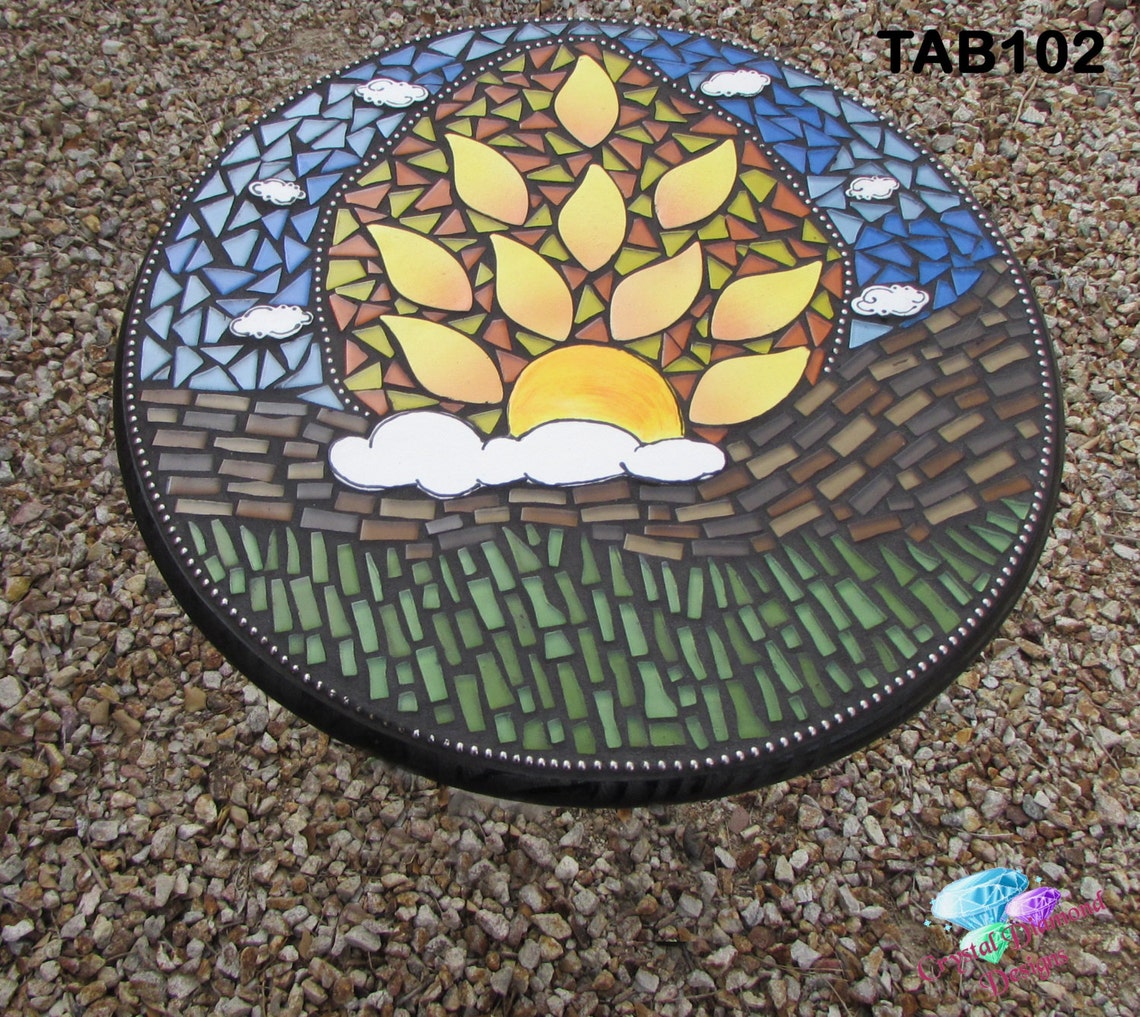Mosaic Table Top or Wall Hanging for Your Patio Table or in Your Home