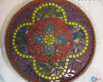 Pretty in Colors  Mosaic Tray Handmade Mosaic Great for your home TR111