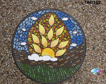 Mosaic Table top or Wall hanging for your Patio table or in your home for a table TAB102