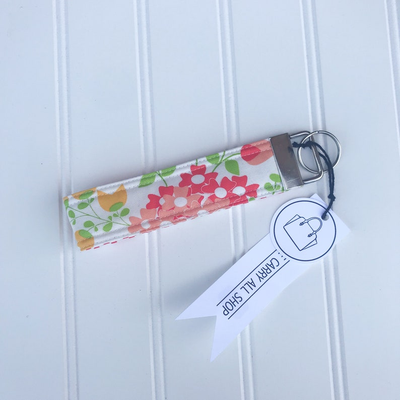 key ring fabric keychain fabric key fob key fob wristlet keychain wristlet key chain key wrist strap