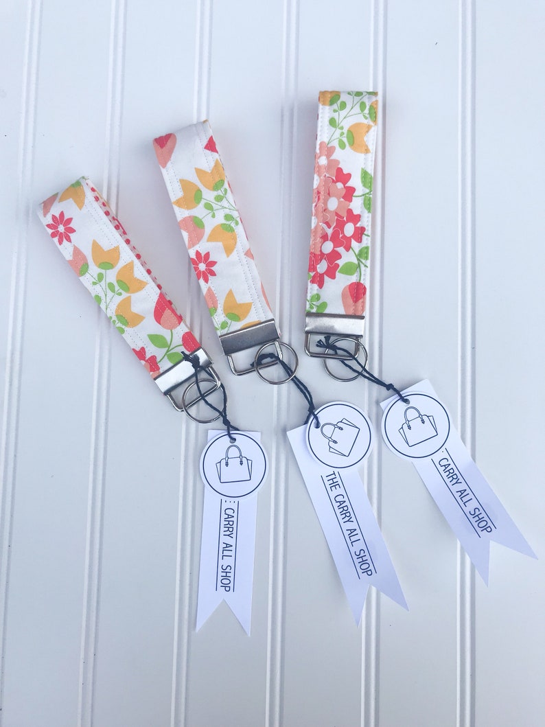 key ring fabric keychain fabric key fob key fob wristlet keychain wristlet key chain key wrist strap